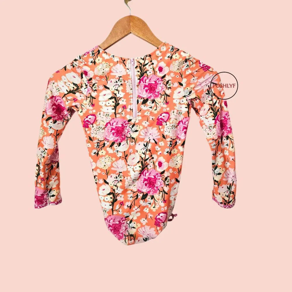 SweetHoney Floral One Piece Swimsuit with Matching Towel 10Y
